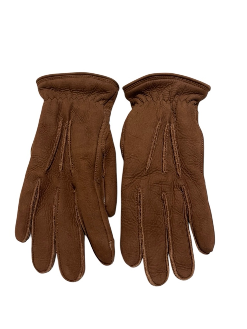 UGG Men's Brown Leather Gloves